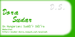 dora sudar business card